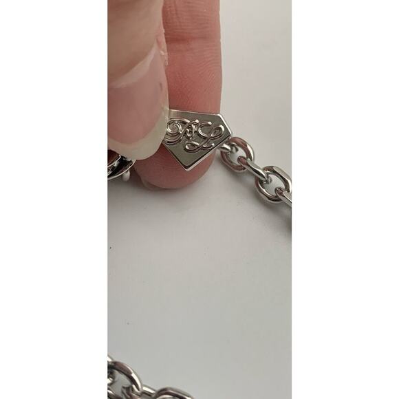 Beautiful White Enamel Silver Tone With Yellow Flower Large Statement Necklace - Picture 5 of 6